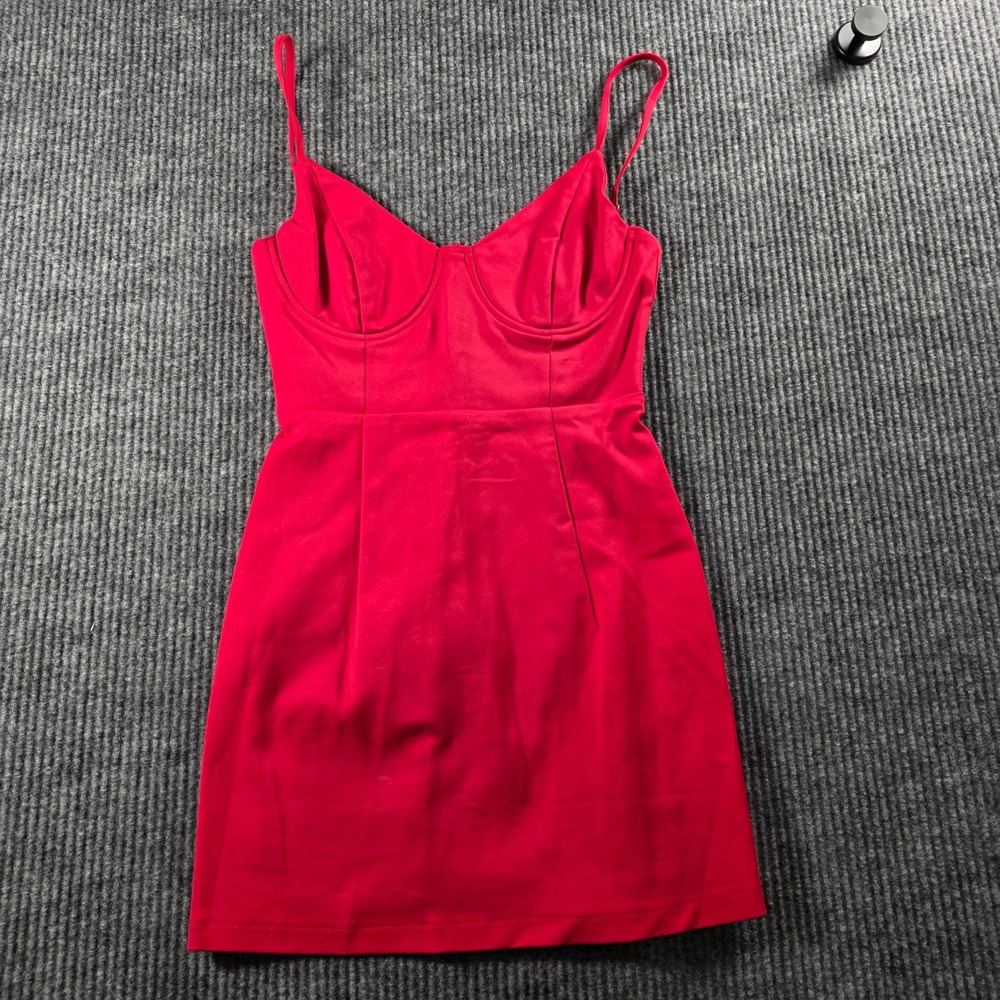 Princess Polly Red Underwire Mini Dress Womens Size 2‎ Spaghetti Strap Bodycon